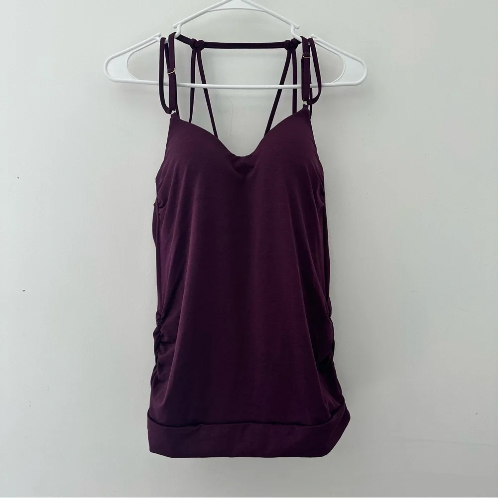 Athleta Aqualuxe Blousy Tankini Top - Picture 2 of 14